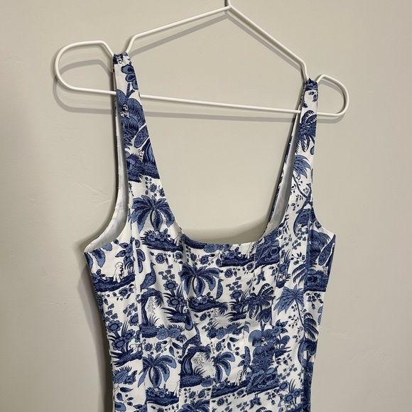 Staud Wells Blue Toile Dress - Picture 5 of 9